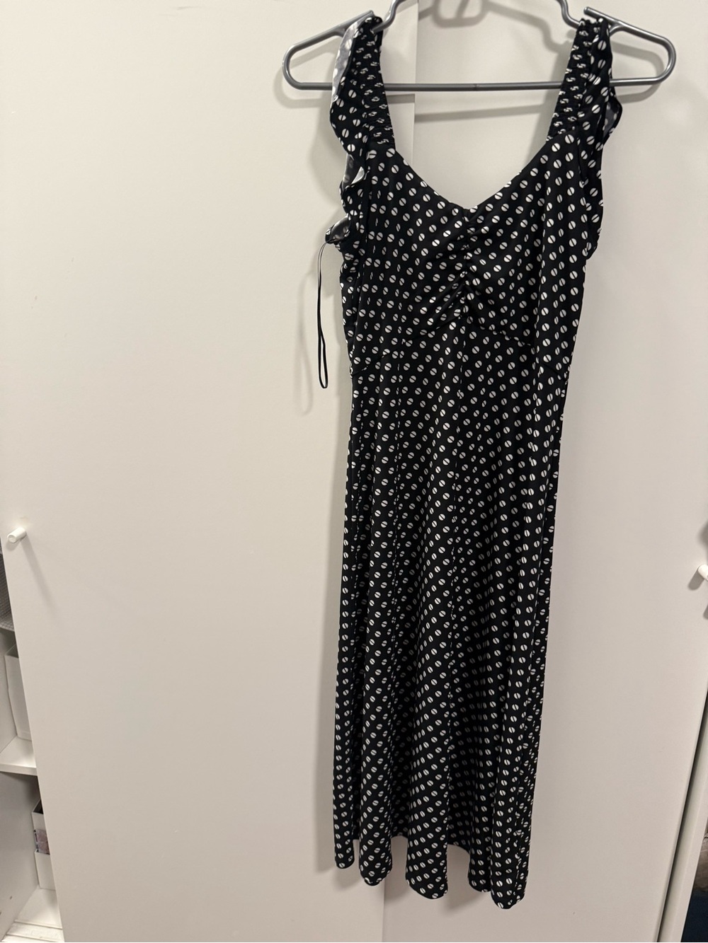 MICHAEL Michael Kors Black and White Polka Dot Maxi Dress